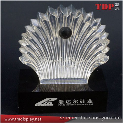Customized Shaped Clear Acrylic Award Lucite Thophy with Base